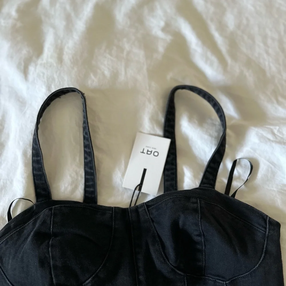 OAT New York Denim Top NWT - Picture 2 of 4